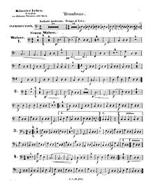 Partition Trombone, Künstlerleben, Op.316, Artist s Life, Strauss Jr., Johann