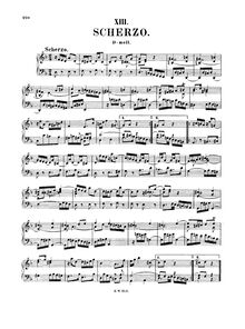 Partition complète, Scherzo, D minor, Bach, Johann Sebastian