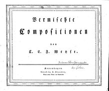 Partition complète, Scherzo pour piano, Weyse, Christoph Ernst Friedrich par Christoph Ernst Friedrich Weyse