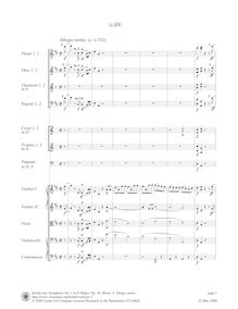 Partition I, Allegro molto, Symphony No.2, D major, Beethoven, Ludwig van