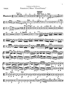 Partition altos, Fantasia pour Piano, chœur et orchestre, Choral Fantasy