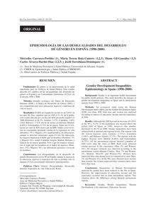 EPIDEMIOLOGÍA DE LAS DESIGUALDADES DEL DESARROLLO DE GÉNERO EN ESPAÑA (1990-2000) (Gender Development Inequalities Epidemiology in Spain (1990-2000)