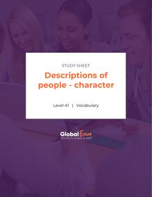 Descriptions of people - character