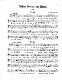 Partition alto, Lateinische Messe No.3, Pembaur, Josef