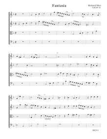 Partition Fantasia, VdGS No.16 - partition complète (Tr Tr T B), fantaisies pour 4 violes de gambe