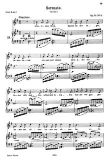 Partition No., Serenate, 4 chansons, 4 Gesänge, Brahms, Johannes par Johannes Brahms