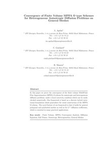 Convergence of Finite Volume MPFA O type Schemes for Heterogeneous Anisotropic Diffusion Problems on