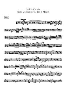 Partition altos, Piano Concerto No.2, F minor, Chopin, Frédéric