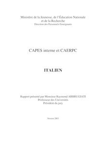 CAPES interne et CAERPC ITALIEN