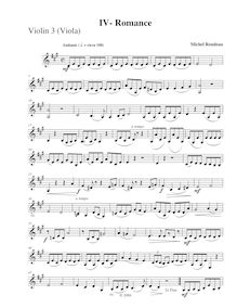Partition violon 3 (pour viole de gambe),  No.2 en A minor, A minor par Michel Rondeau