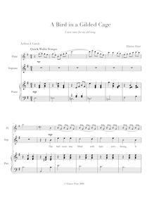 Partition complète et flûte , partie, A Bird en a Gilded Cage