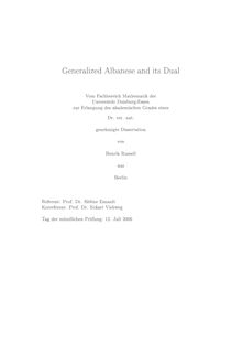 Generalized Albanese and its dual [Elektronische Ressource] / von Henrik Russell