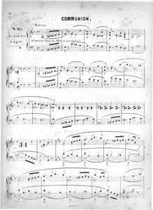 Partition , Communion, Cinquante pièces d orgue, 1e  (1-25), Batiste, Edouard