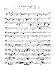 Partition altos, Symphony No.5, E minor, Tchaikovsky, Pyotr