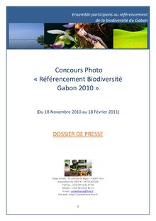 Concours Photo « Référencement Biodiversité Gabon 2010 »