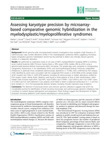 Assessing karyotype precision by microarray-based comparative genomic hybridization in the myelodysplastic/myeloproliferative syndromes