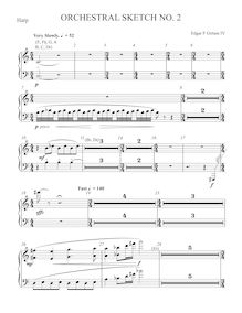 Partition harpe, Orchestral Sketch No.2, Girtain IV, Edgar