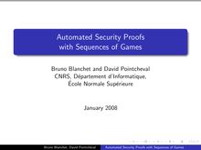 Automated Security Proofs with Sequences of Games