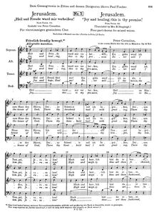 Partition No.3 - Jerusalem (nach Psalm 122), 3 Psalmlieder, Op.13