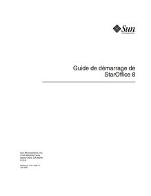 Guide de dÃ©marrage de StarOffice 8