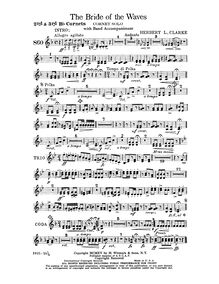 Partition Cornet 2,3 (B♭), pour Bride of pour Waves, Clarke, Herbert Lincoln