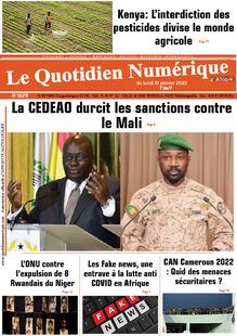 Le Quotidien Numérique d’Afrique n°1829 – Lundi 10 janvier 2022