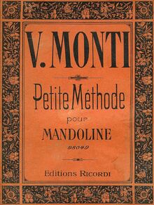 Partition couverture couleur, Petite Methode pour mandoline, Monti, Vittorio