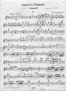 Partition flûte 2, violoncelle Concerto, Koncert pro violoncello a orchestr