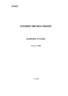 Rapport d audit exer 2005