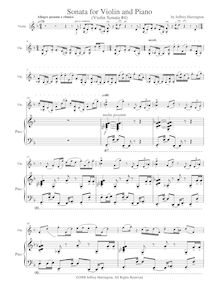 Partition complète, violon Sonata No.4, Harrington, Jeffrey Michael