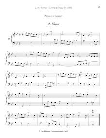 Partition 4, Duo, Pièces d orgue, Livre d orgue, Dornel, Antoine