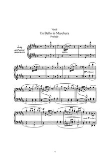 Partition complète, Un ballo en maschera, Melodramma lirico in tre atti par Giuseppe Verdi