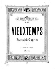 Partition Piano Reduction: Score, Fantaisie-Caprice, Op.11, Vieuxtemps, Henri