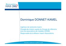 Présentation de D. Donnet-Kamel