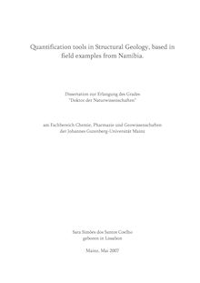 Quantification tools in structural geology, based in field examples from Namibia [Elektronische Ressource] / Sara Simões dos Santos Coelho