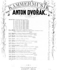 Partition violon 1, corde quatuor No.13, Op.106, G Major, Dvořák, Antonín