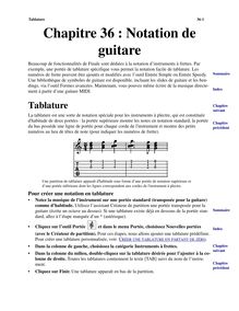Notation de guitare : la tablature
