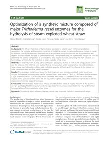 Optimization of a synthetic mixture composed of major Trichoderma reeseienzymes for the hydrolysis of steam-exploded wheat straw