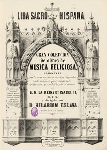 Partition Volume 1, gran colección de obras de música religiosa compuesta por los más acreditados maestros españoles, tanto antiguos como modernos