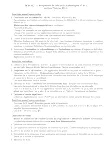 PCSI Maths - PCSI 10/11 - Programme de colle de Mathématiques no12 ...