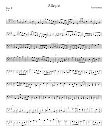 Partition Bass2 viole de gambe, Duo pour 2 flûtes, Allegro and Minuet