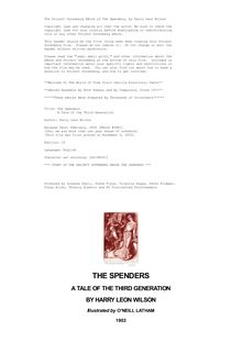 The Spenders - A Tale of the Third Generation