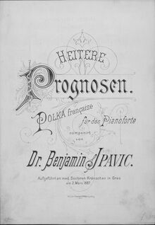 Partition complète, Heitere Prognosen, Polka française, Ipavic, Benjamin