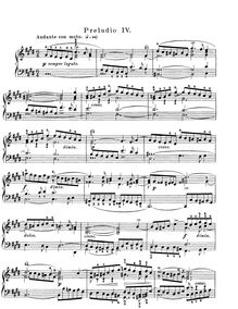 Partition Prelude et Fugue No.4 en C♯ minor, BWV 849, Das wohltemperierte Klavier I par Johann Sebastian Bach