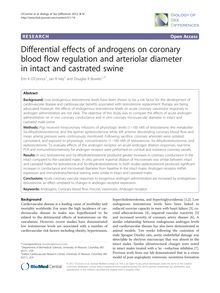 Differential effects of androgens on coronary blood flow regulation and arteriolar diameter in intact and castrated swine