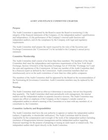 October 2002 Annotated Model Audit Committee Charter
