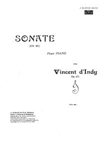 Partition complète (scan), Piano Sonata en E, Op.63, Indy, Vincent d 