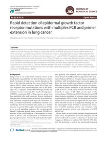 Rapid detection of epidermal growth factor receptor mutations with multiplex PCR and primer extension in lung cancer