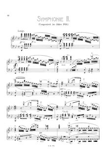 Partition complète, Symphony No.2, B♭ Major, Schubert, Franz