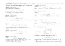 Sujet : Analyse, Suites et séries de fonctions, Etude de la convergence d une suite de fonctions